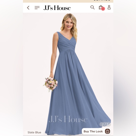 JJs House Dresses & Skirts - Slate blue bridesmaid dress size 6.
